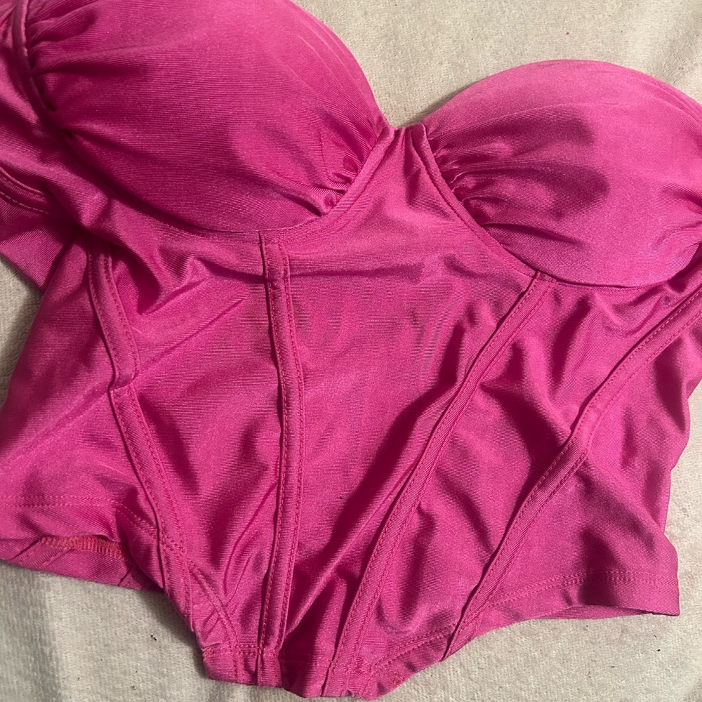 Vibrant Pink Bustier Top